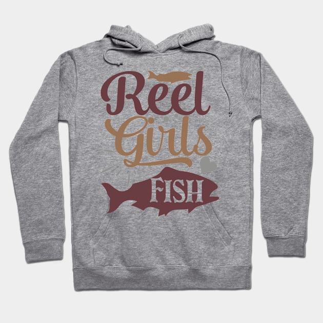 REEL GIRLS FISH Hoodie by BWXshirts